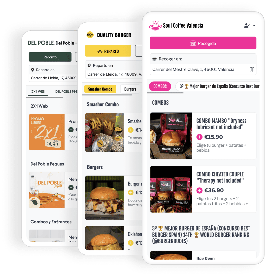 Interfaz de la tienda online de Soul Coffee en la plataforma Delitbee